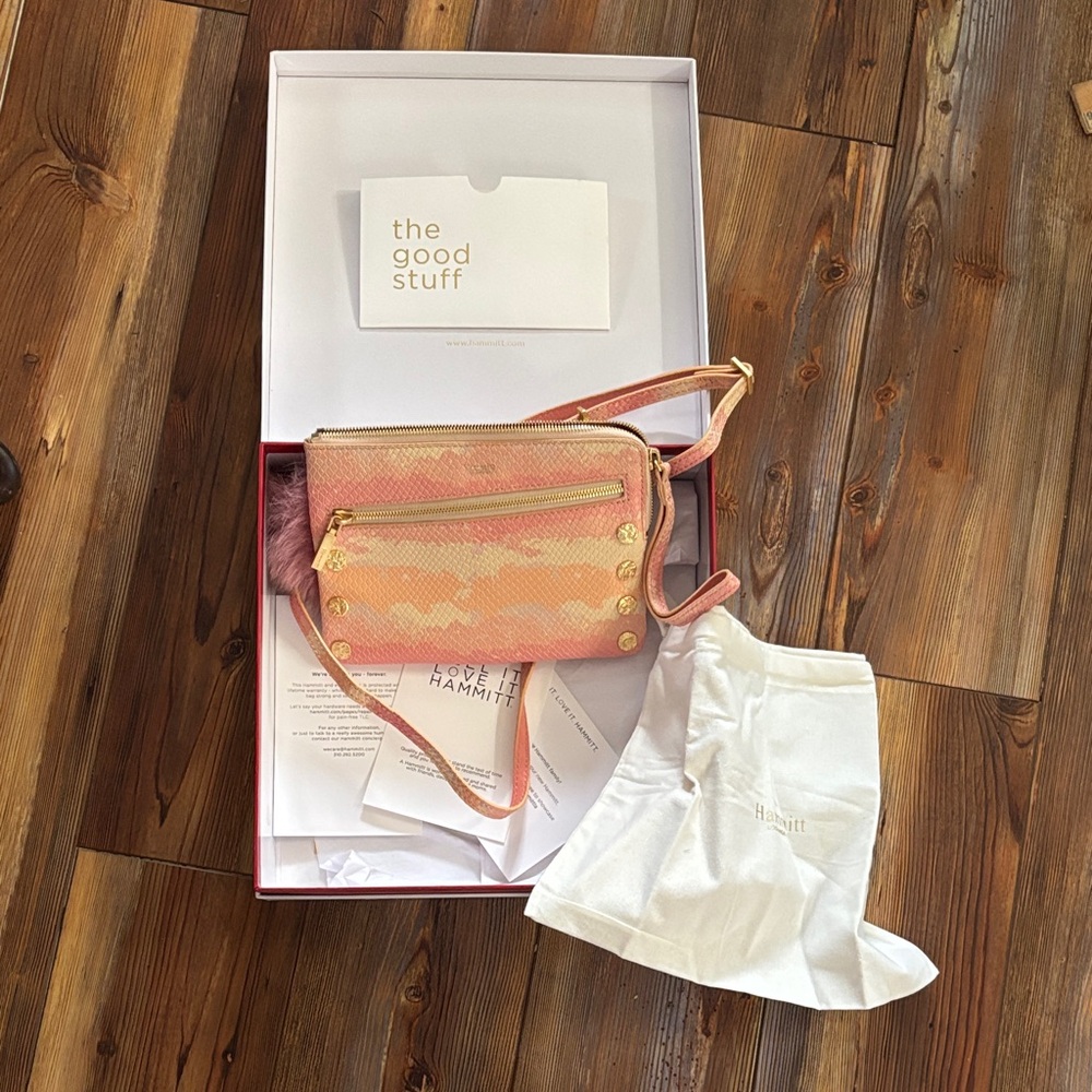 Hammitt Tony Small crossbody bag Sunset color with brushed gold hardware NWOT